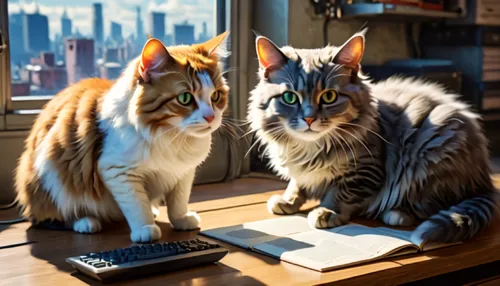 two cats,cat and mouse,vintage cats,bookend,mousepad,desk accessories,cat's cafe,cats playing,cats,felines,receptionists,maincoon,e-book readers,coworking,laptop accessory,cat lovers,cat image,tracker