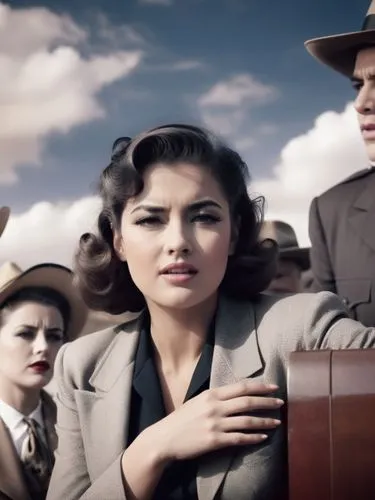 Historical scene in Texas,two people are facing each other behind a podium,byomkesh,1940 women,minutewomen,braceros,ilsa,neerja,Photography,Black and white photography,Black and White Photography 08