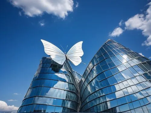 sky butterfly,glass wings,glass wing butterfly,futuristic architecture,morphosis,libeskind,morphos,isolated butterfly,butterfly isolated,janome butterfly,gehry,blue butterfly background,butterfly background,blue butterfly,superstructures,butterfly wings,azrieli,french butterfly,triforium,glass building,Photography,Documentary Photography,Documentary Photography 15