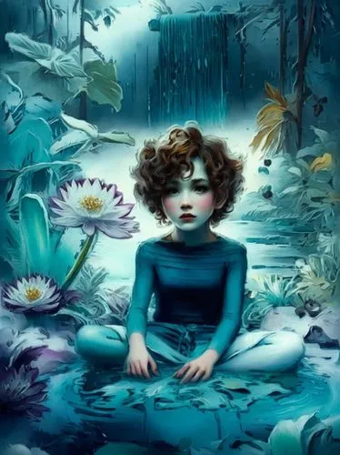 fantasy picture,faerie,faery,fantasy art,naiad,dreamscapes,Illustration,Realistic Fantasy,Realistic Fantasy 15