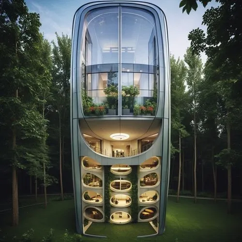 tree house hotel,treehouses,mirror house,tree house,sky apartment,treehouse,electrohome,skycycle,sky space concept,cube stilt houses,cubic house,futuristic architecture,insect house,inverted cottage,cube house,observation tower,penthouses,balconied,space capsule,residential tower,Photography,General,Realistic