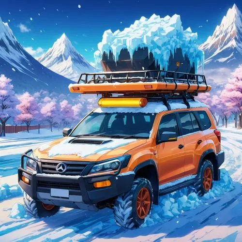 landcruiser,tiguan,4 runner,wuling,winter trip,baojun,fortuner,snow scene,crv,toyota fj cruiser,snow slope,toyota rav 4,uaz,hilux,changfeng,amarok,winter background,pajero,snow landscape,freelander,Illustration,Japanese style,Japanese Style 03