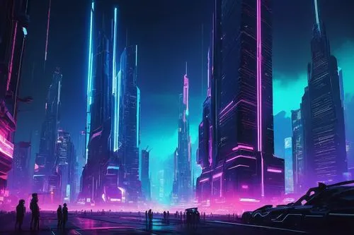 futuristic landscape,cybercity,cityscape,cyberpunk,metropolis,cybertown,cyberworld,fantasy city,futuristic,polara,cyberia,coruscant,cyberscene,dystopian,cyberport,scifi,vast,synth,city at night,city skyline,Conceptual Art,Oil color,Oil Color 07