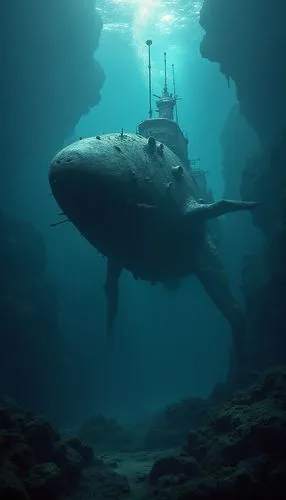 bathyscaphe,undersea,deep sea,humphead,giant fish,deep ocean