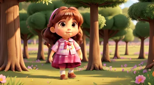 agnes,cute cartoon image,girl with tree,little girl in pink dress,japanese sakura background,cute cartoon character,forest background,child in park,chestnut forest,children's background,cartoon forest,cartoon video game background,forest clover,sakura background,spring background,wood daisy background,fairy forest,clove garden,forest walk,the girl next to the tree