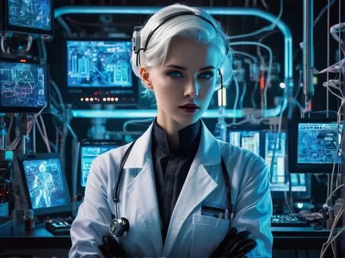 female doctor,neurosurgeon,neurosurgeons,electrophysiologist,neurosurgery,neurosurgical,neurologist,microsurgeon,cyberdyne,neuroscientist,theoretician physician,operating room,medical technology,perioperative,wetware,cyberangels,neurobiologists,transhumanism,cybernetics,electronic medical record,Illustration,Black and White,Black and White 25