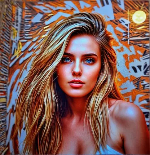  the perfect book cover,oil painting on canvas,photo painting,colored pencil background,oil painting,portrait background,popart,girl portrait,blonde woman,color pencil,pop art background,graffiti,art 