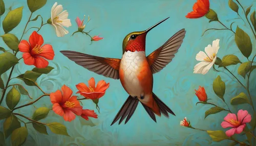 annas hummingbird,hummingbird,rufous hummingbird,flower and bird illustration,rufus hummingbird,ruby-throated hummingbird,bird hummingbird,hummingbirds,humming birds,humming bird,cuba-hummingbird,ruby throated hummingbird,spring bird,humming-bird,male rufous hummingbird,bird painting,rufous,bird illustration,rofous hummingbird,allens hummingbird,Art,Artistic Painting,Artistic Painting 29