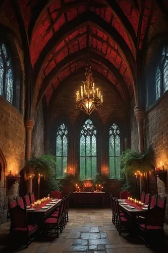 refectory,dining room,dandelion hall,cloisters,cloister,inglenook,breakfast room,wedding hall,rathskeller,hogwarts,hammerbeam,hall of the fallen,treasure hall,fireplaces,hall,ornate room,forest chapel,reading room,undercroft,rathauskeller,Illustration,American Style,American Style 06