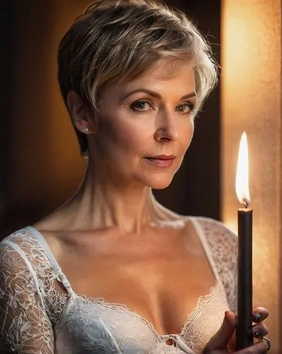 candlelight,mother of the bride,silver wedding,romantic portrait,blonde in wedding dress,wedding photography,wedding photo,charlize theron,bridal,white rose snow queen,pixie cut,bride,candlelights,romantic look,candle light,portrait of christi,short blond hair,cuckoo-light elke,wedding dress,bridal jewelry,Photography,General,Natural