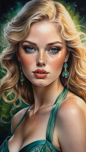 celtic woman,fantasy art,fantasy portrait,the enchantress,mystical portrait of a girl,enchantress,Conceptual Art,Daily,Daily 34