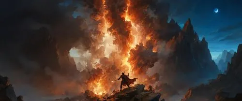 pillar of fire,fire background,cataclysm,burning earth,firelands,firefall