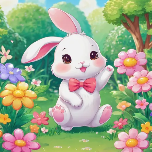 easter background,bunny on flower,spring background,flower background,springtime background,easter theme,bunny,cute cartoon character,cute cartoon image,white bunny,little bunny,floral background,easter bunny,children's background,deco bunny,happy easter hunt,cottontail,little rabbit,easter rabbits,easter banner,Illustration,Japanese style,Japanese Style 02