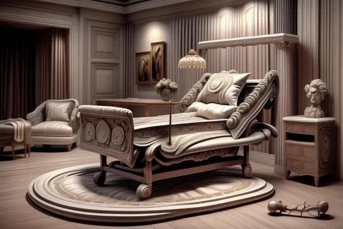 art deco,chaise lounge,rocking chair,bedchamber,upholsterers,beauty room,wing chair,throne,the throne,3d rendering,furniture,luxury bathroom,luxury home interior,furnishings,furnishing,interior design,treatment room,doctor's room,luxurious,3d render