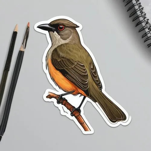 bird Bulbul à barbe blanche
Criniger calurus - Red-tailed Greenbul sticker,baltimore oriole,bird illustration,bird drawing,turdus philomelos,oriole,orange-breasted sunbird,american robin,daurian redst