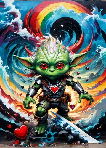 skylanders,skylander giants,graffiti art,chalk drawing,street artist,street artists,playmat,watermelon painting,streetart,graffiti,grafitti,yo-kai,sea god,spawn,invader,imp,game illustration,frog background,yoda,grafitty,Conceptual Art,Graffiti Art,Graffiti Art 09