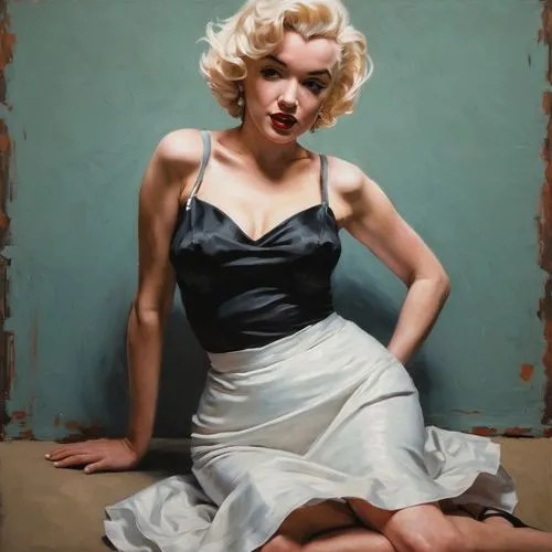 marylyn monroe - female,marylin monroe,marilyn,pinup girl,pin-up girl,retro pin up girl,merilyn monroe,pin-up model,pin up girl,pin-up,pin up,christmas pin up girl,woman sitting,pin ups,art deco woman,retro pin up girls,carol m highsmith,valentine pin up,model years 1960-63,blonde woman,Conceptual Art,Oil color,Oil Color 12