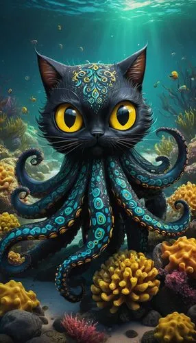 cuthulu,kraken,sea animal,cephalopod,under sea,octopus,marine animal,deep sea,calamari,fun octopus,sea-life,under the sea,octopus tentacles,sea devil,god of the sea,cephalopods,undersea,sea animals,scuba,sea life underwater,Photography,General,Fantasy