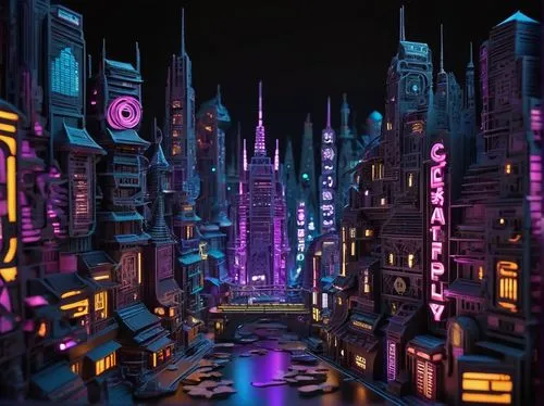 cybercity,fantasy city,cybertown,metropolis,microdistrict,cyberpunk,cyberia,colorful city,cityscape,cyberworld,futuristic landscape,cyberscene,synth,urbanworld,micropolis,cyberport,coruscant,tokyo city,areopolis,cityzen,Unique,Paper Cuts,Paper Cuts 09