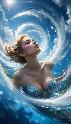 water nymph,naiad,sirene,amphitrite,whirlpool,submerged,Conceptual Art,Fantasy,Fantasy 11