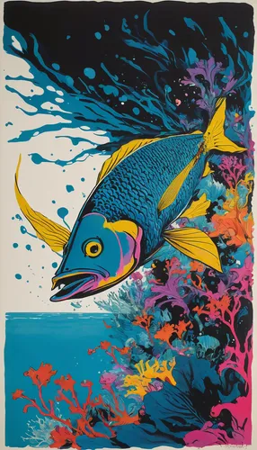 koi,amano,koi fish,koi pond,koi carp,blue fish,serigraphy,fish collage,fish in water,mahimahi,coelacanth,angelfish,fish-surgeon,goldfish,glass painting,fishes,woodblock prints,cool woodblock images,fantasia,yellow fish,Conceptual Art,Graffiti Art,Graffiti Art 06