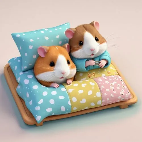 Cute Illustration,Hamster Kindergarten,Hamster Kisses,Animals,Cute,Snuggle,Sleep,Cozy,Warm,Illustration,Colorful Quilting,Randolph Caldecott Style,calico cat,baby bed,corgis,bunk bed,hamster frames,ca