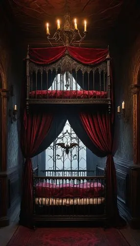 four poster,puppet theatre,theatre curtains,canopy bed,theater curtain,four-poster,theater curtains,ornate room,stage curtain,doll house,doll's house,the throne,theatrical property,dolls houses,theater stage,dandelion hall,throne,bedroom,music chest,theatre stage,Illustration,American Style,American Style 02