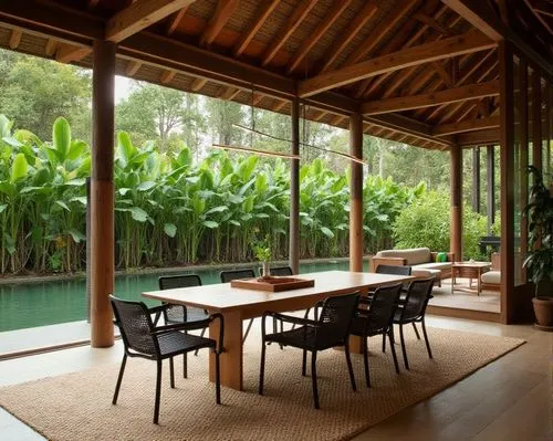 amanresorts,breakfast room,anantara,bamboo curtain,verandah,javanese traditional house,Photography,Documentary Photography,Documentary Photography 01