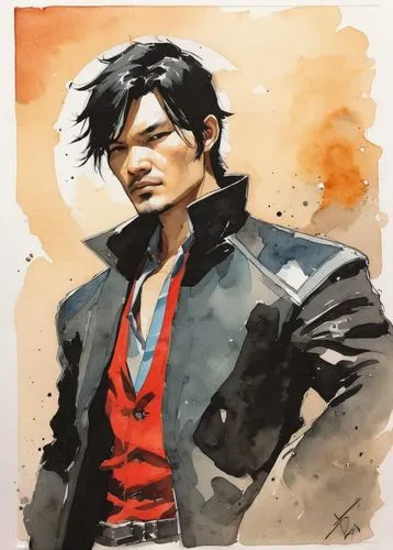 **Prompt 1,an illustration of a man with short black hair,kaiji,dojima,edgeworth,kaneshiro,junpei,hidehiko,daigo,kazuya,majima,katsusuke,rugal,shuwen,riario,masaji,kaz,yusuke,gyakuten,auron,kuze,adach