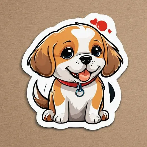 cavalier king charles spaniel,clipart sticker,dog illustration,beagle,sticker,animal stickers,Unique,Design,Sticker