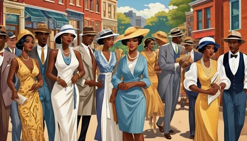 juneteenth,beautiful african american women,memphis tennessee trolley,howard university,roaring twenties,vintage illustration,straw hats,seven citizens of the country,roaring twenties couple,vector people,harlem,african american woman,afroamerican,black women,1920s,twenties of the twentieth century,twenties women,sun hats,baltimore,gentleman icons,Illustration,Realistic Fantasy,Realistic Fantasy 21