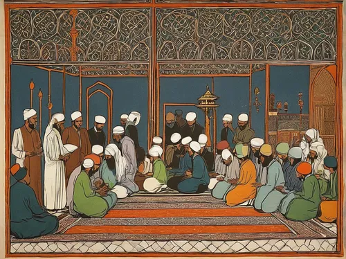 islamic lamps,dervishes,mulukhiyah,sultan ahmed,eid-al-adha,kul-sharif,ibn tulun,maqluba,men sitting,ottoman,king abdullah i mosque,turban,mosques,quasr al-kharana,caravanserai,koran,children studying,bansuri,orientalism,islamic pattern,Art,Artistic Painting,Artistic Painting 50