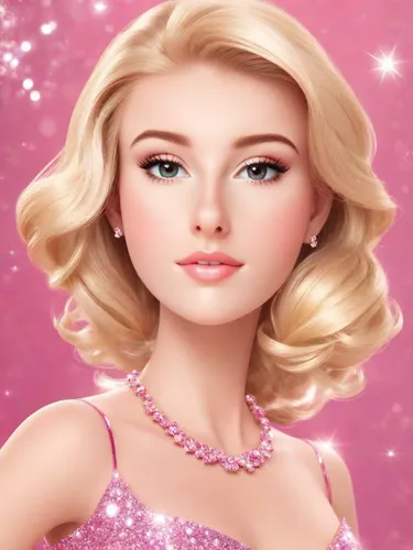 barbie,doll's facial features,barbie doll,dahlia pink,realdoll,princess' earring,elsa,rosa ' amber cover,princess sofia,female doll,fashion dolls,pink beauty,fashion doll,clove pink,doll paola reina,princess anna,pearl necklaces,pink background,portrait background,star dahlia