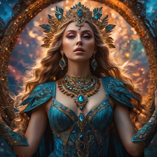 blue enchantress,fantasy portrait,zodiac sign libra,fantasy art,sorceress,fantasy woman,priestess,fantasy picture,celtic queen,the enchantress,jaya,queen cage,heroic fantasy,artemisia,goddess of justi