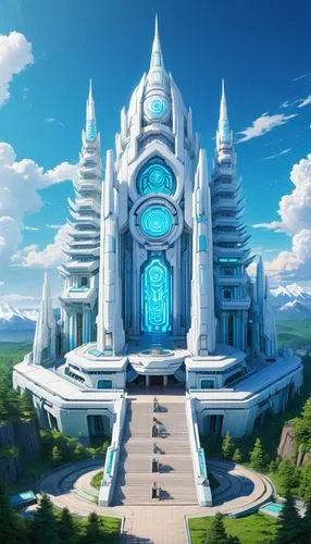 white temple,alfheim,atlantis,temples,katara,maplestory,Illustration,Japanese style,Japanese Style 03