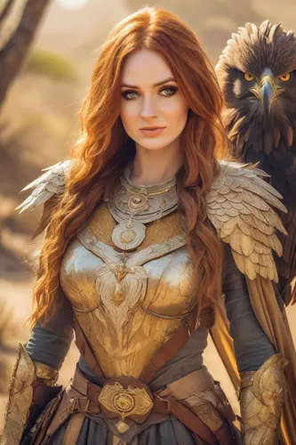 female warrior,owl,bird of prey,falconer,fantasy woman,imperial eagle,archangel,warrior woman,owl background,hawk animal,birds of prey,kestrel,brown owl,cockerel,owl-real,harpy,bird bird-of-prey,fantasy portrait,falconry,sparrow owl,Photography,Realistic