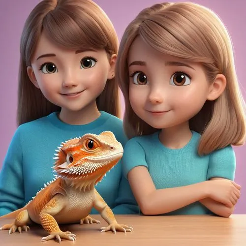 reptiles,lilo,lizards,cute cartoon character,cute cartoon image,kids illustration,wonder gecko,banded geckos,b3d,little crocodile,childhood friends,cgi,landmannahellir,iguana,iguanas,little boy and girl,two friends,cinema 4d,3d rendered,dinosaruio,Unique,3D,3D Character