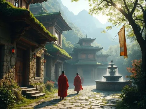 buddhists monks,monks,wudang,buddhist monk,monasteries,buddhist temple,palyul,hall of supreme harmony,the mystical path,rinchen,monastery,bhikkhuni,yunnan,wenchuan,qingcheng,yongyut,tianling,khenpo,pathway,bhikkhunis,Photography,General,Realistic