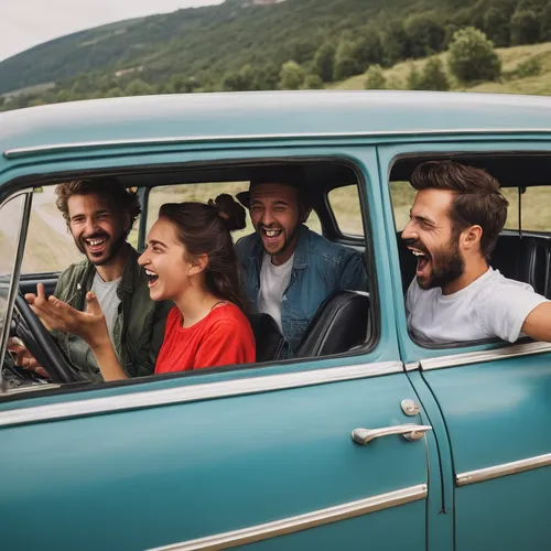 Create a funny dialogue between friends on a Saturday road trip.,auto financing,car rental,rent a car,carsharing,travel insurance,zagreb auto show 2018,car sales,car radio,car communication,auto show 