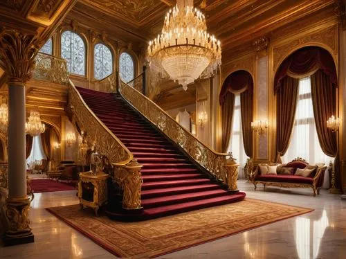 royal interior,ritzau,crown palace,foyer,entrance hall,europe palace,ornate room,palladianism,palatial,hallway,grand hotel europe,opulently,grandeur,opulence,enfilade,staircase,château de chambord,chateauesque,opulent,the royal palace,Conceptual Art,Daily,Daily 33