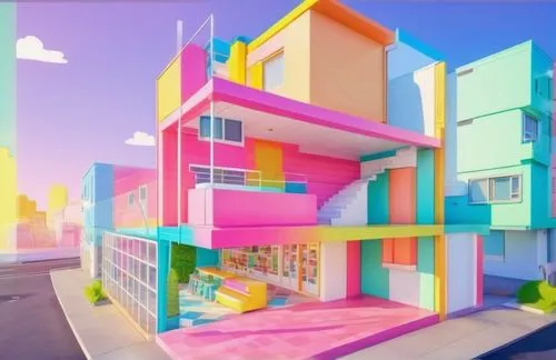 colorful city,cubic house,cube house,colorful facade,sky apartment,cubic,apartment house,an apartment,apartment block,cube stilt houses,3d render,kirrarchitecture,panoramical,apartment building,toy block,mixed-use,real-estate,fantasy city,virtual landscape,3d fantasy,Illustration,Japanese style,Japanese Style 02