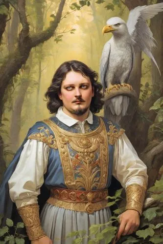 Noble Don Condor, from the Strugatsky brothers' novel Hard to be a God, in the style of renaissance portraits
,perico,falconer,falconry,cockerel,conquistador,landseer,king caudata,napoleon bonaparte,b