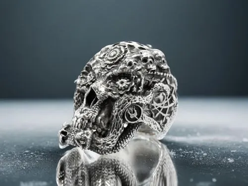 silver octopus,ring with ornament,skull sculpture,skull statue,miniature figure,metal figure,3d figure,ring jewelry,icemaker,hamsa,grave jewelry,diamond pendant,3d object,calaverita sugar,crystal egg,