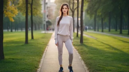 sports clothes, jogging in early morning city park,woman walking,girl walking away,girl in a long,women fashion,walk in a park,women clothes,girl in a long dress,olesya,standing walking,zhuravleva,evg