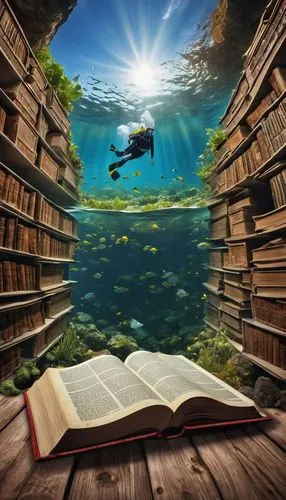 book wallpaper,open book,underwater landscape,read a book,turn the page,underwater background,magic book,ocean underwater,llibre,bookish,underwater world,bibliology,libros,books,book electronic,bookworm,storybook,libro,underwater oasis,libri,Photography,General,Realistic