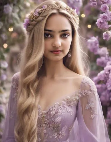 galadriel,rapunzel,ellinor,margairaz,princess sofia,beautiful girl with flowers,Photography,Cinematic