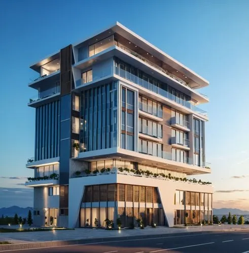 the building is white and has an abundance of windows,largest hotel in dubai,batumi,penthouses,pendik,damac,rotana,Photography,General,Realistic