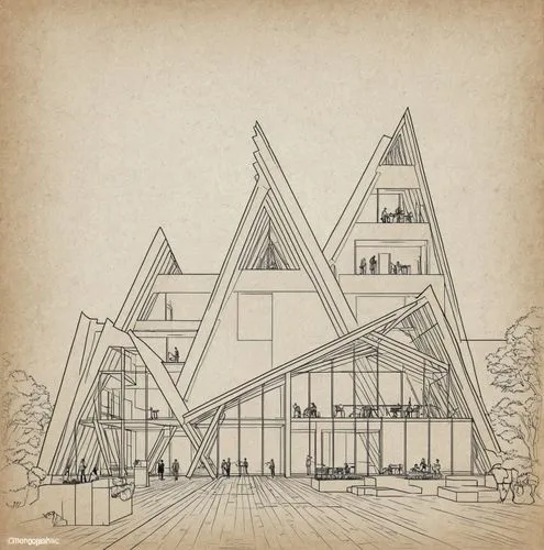 the perspective drawing of a pyramid on an old paper background,house drawing,adolfsson,timber house,sketchup,treehouses,houses clipart,Unique,Design,Infographics