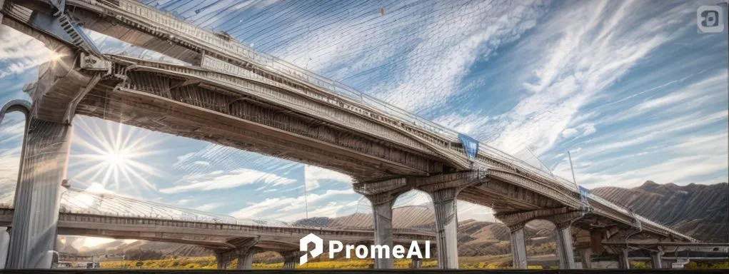 a bridge,sweeping viaduct,highway bridge,viaduct,overpass,concrete bridge,railroad bridge,under the bridge,trestle,freeway,tied-arch bridge,railway bridge,autobahn,railway rails,spit bridge,elevated r