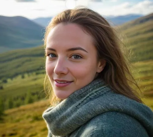 swedish german,klyuchevskaya sopka,scottish,orla,eurasian,irish,lori mountain,natural cosmetic,nordic,tasmania,beautiful face,anna lehmann,rosa khutor,heather winter,woman's face,a girl's smile,garanaalvisser,scottish highlands,yukon territory,heather green,Outdoor,Scotland